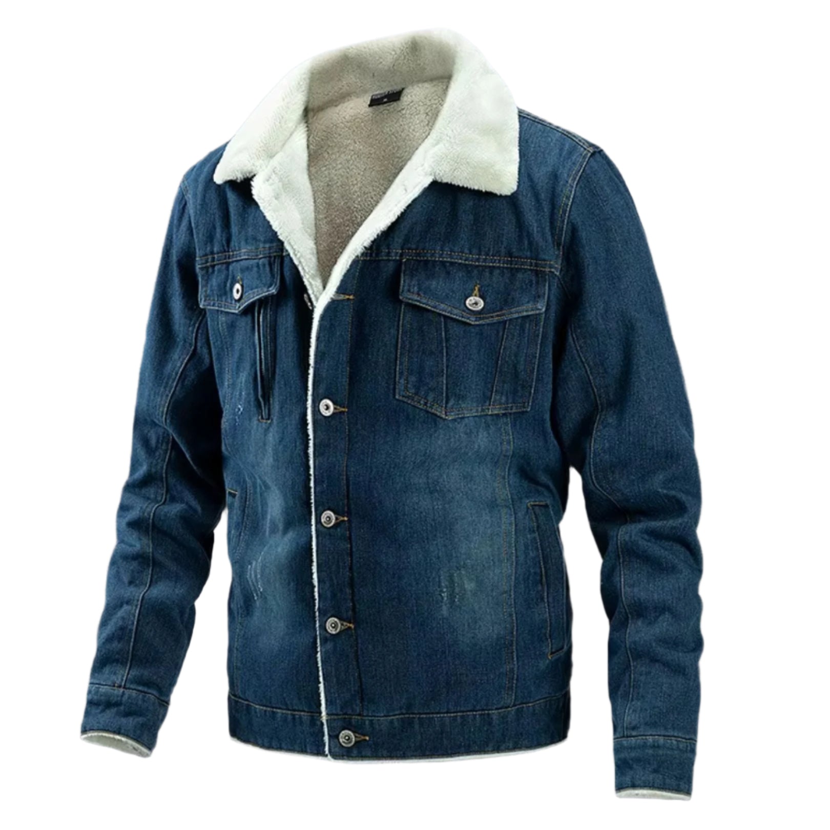 Evan™ | Denimjakke med Fleecefor