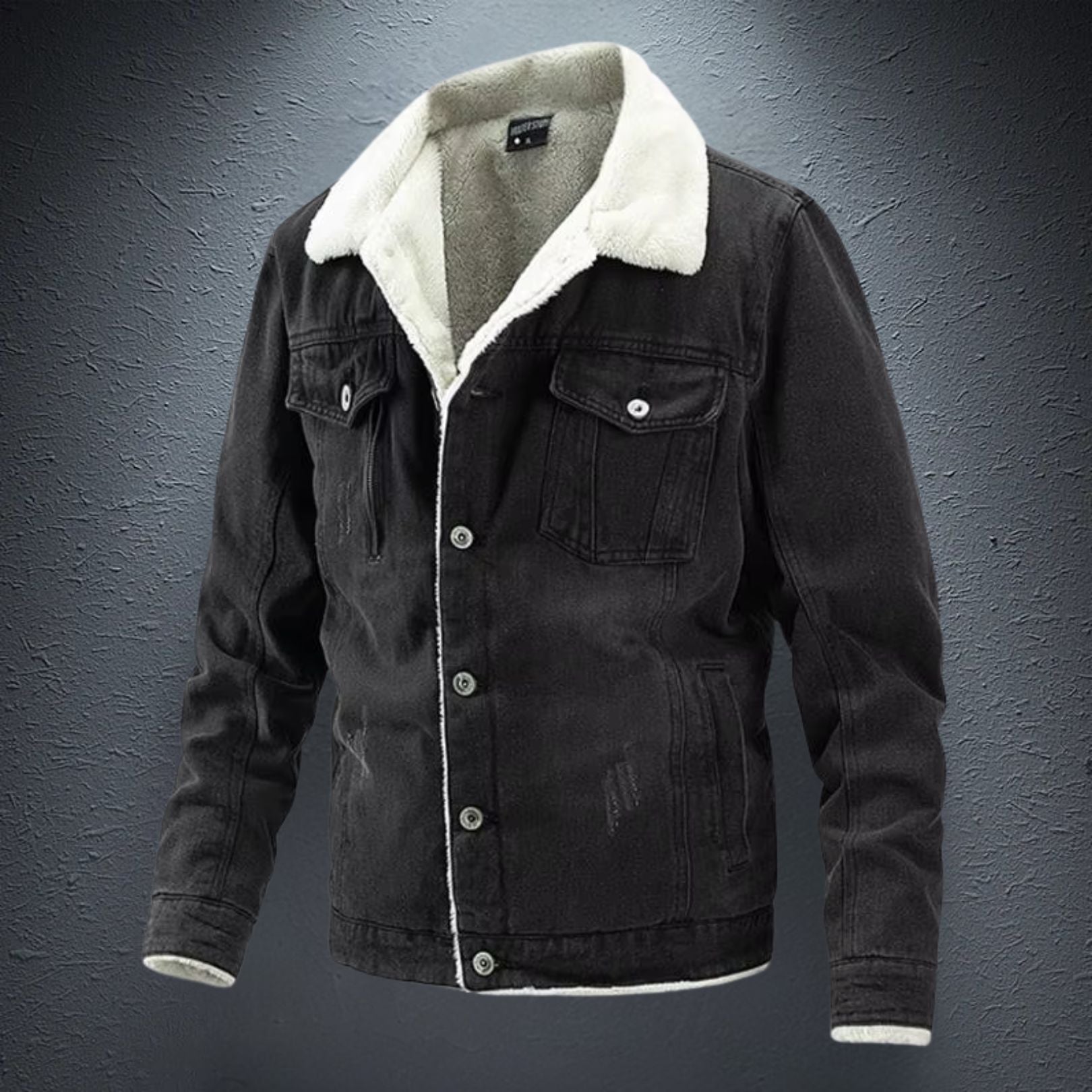 Evan™ | Denimjakke med Fleecefor