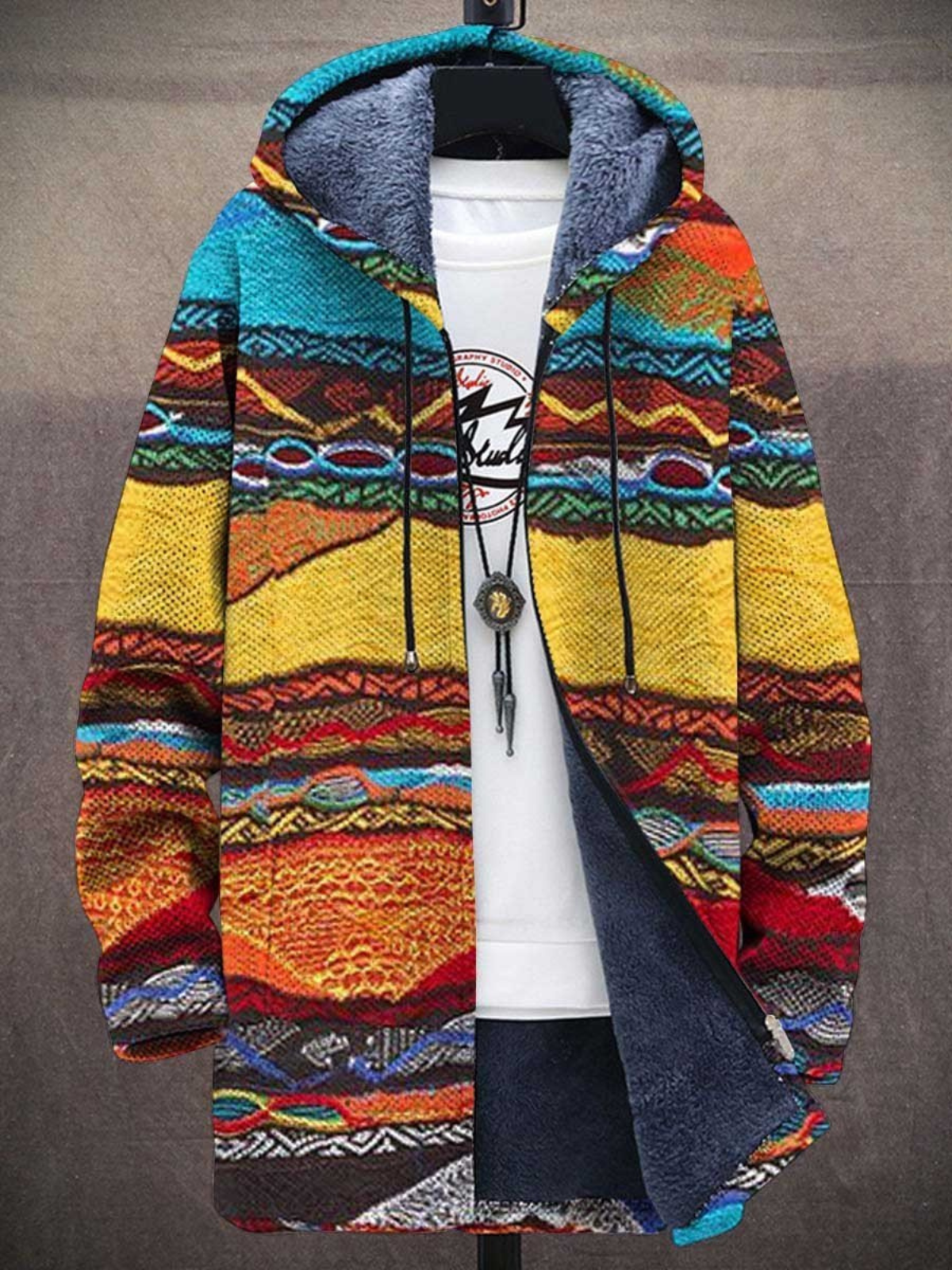 Jindalee™ | Luksuriøs Cardigan med kunstnerisk inspiration