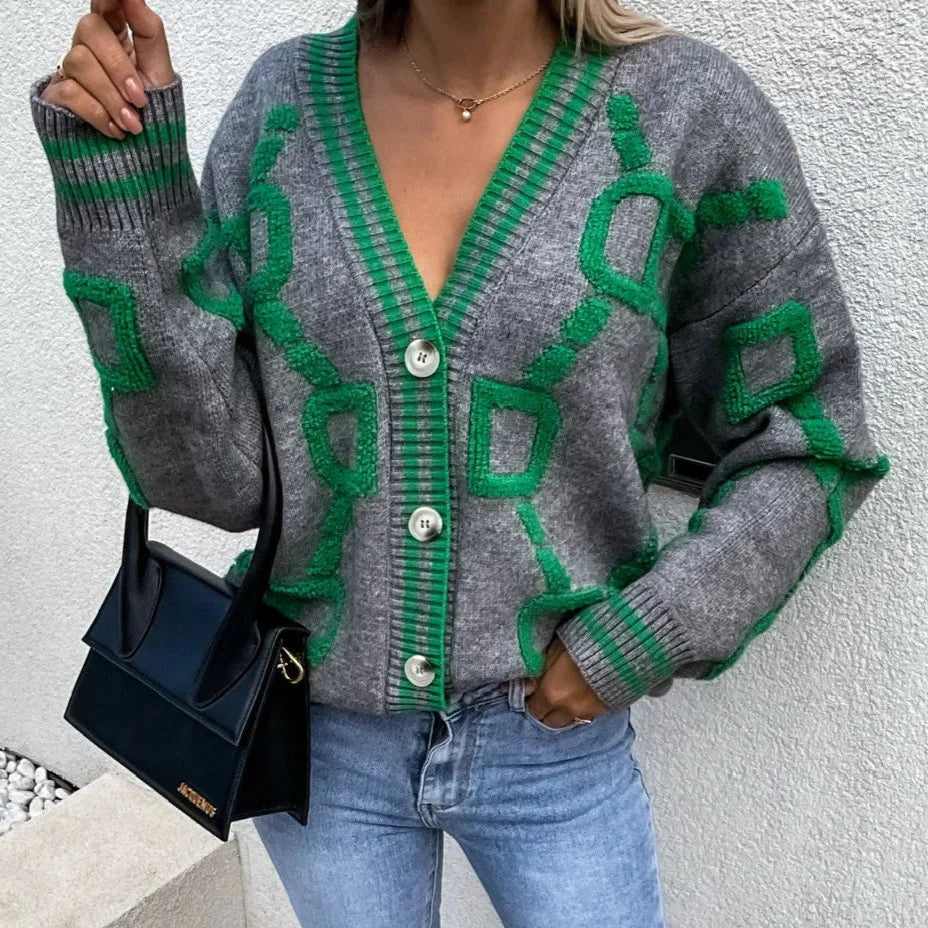 Nanette | Trendy vest med geometrisk design