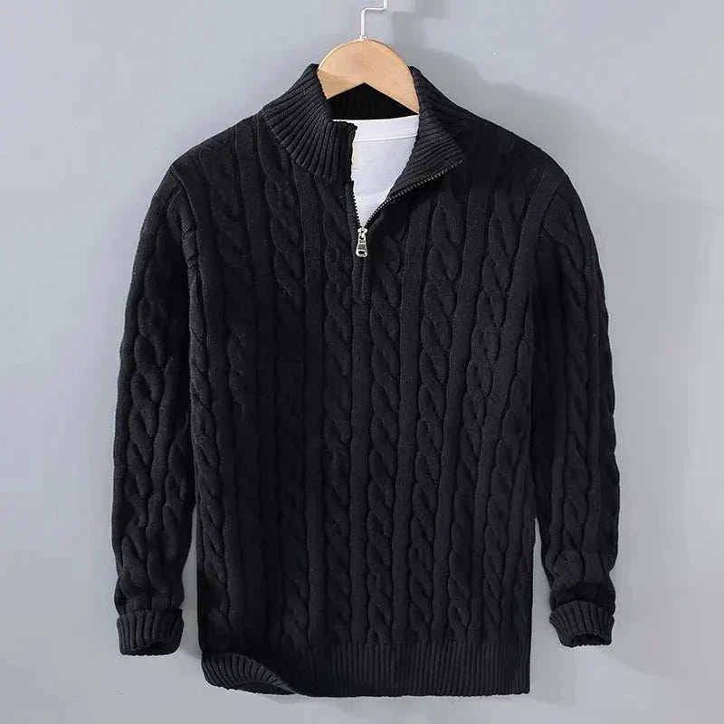 Marco™ | Sweater med halv lynlås