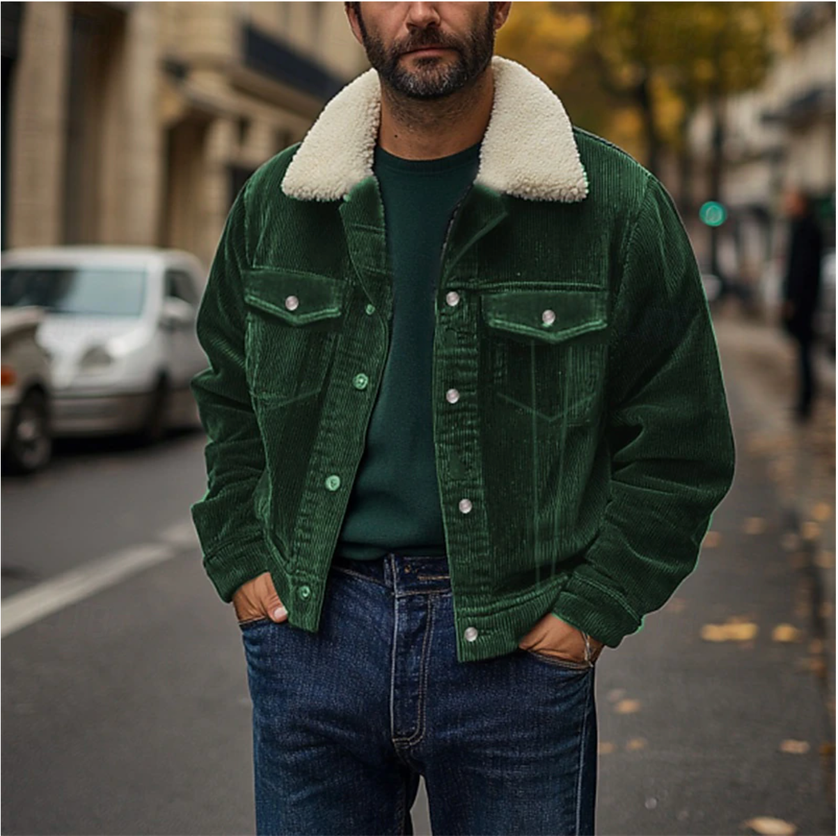 Niek™ | Fløjlsjakke med Varm Pelskrave