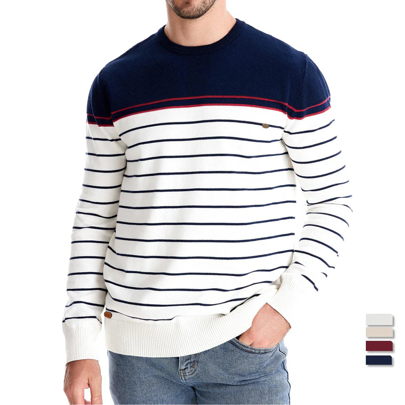 Laluna® | Herretrøje Med Stripedesign