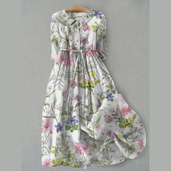 Marley™ | Vintage blomsterkjole med snøre