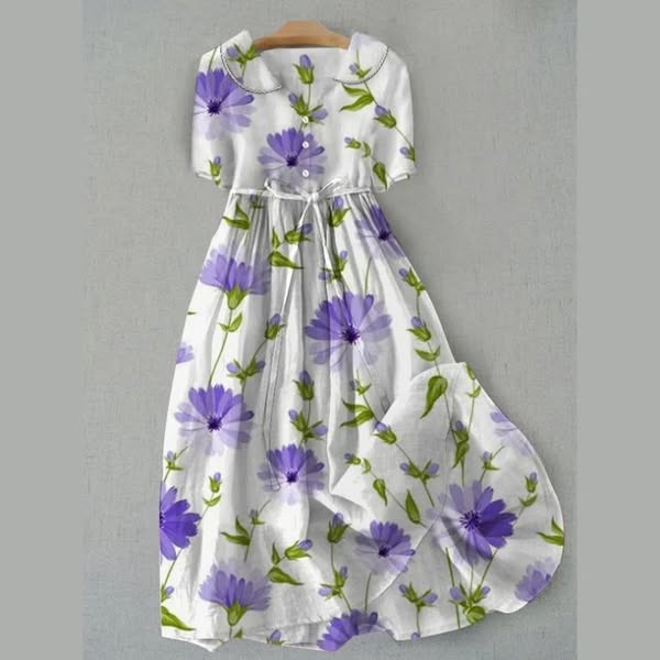 Marley™ | Vintage blomsterkjole med snøre