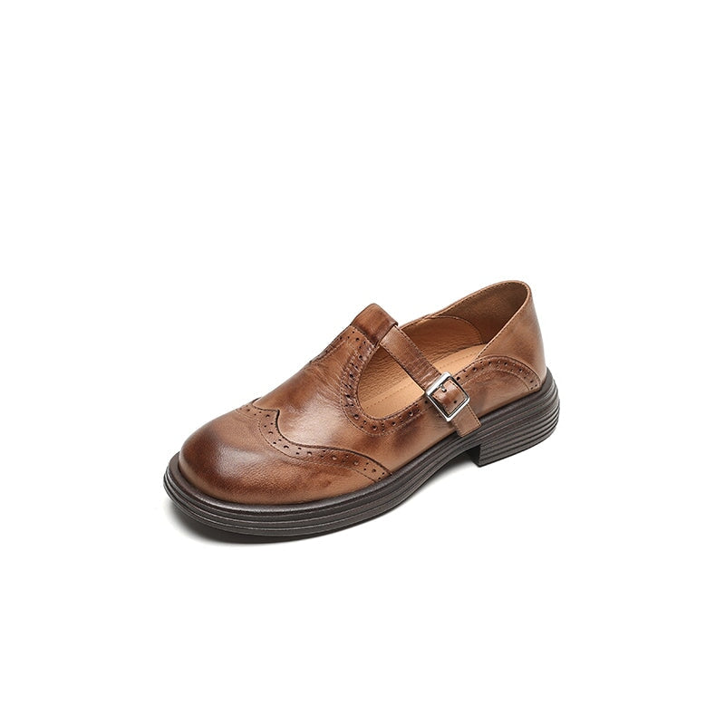 Velda™ | Vintage Læder Mary Jane Sko