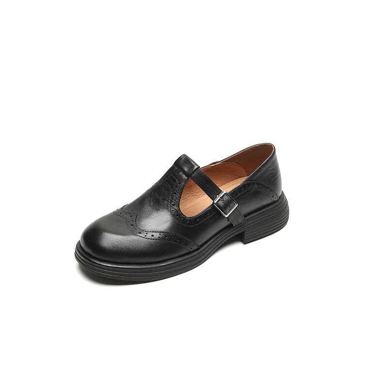 Velda™ | Vintage Læder Mary Jane Sko