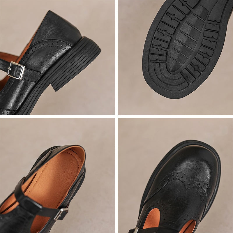 Velda™ | Vintage Læder Mary Jane Sko