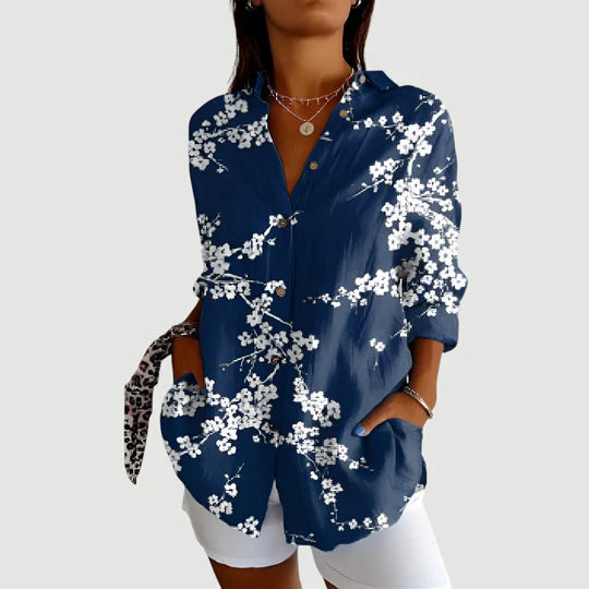 Ida™ bluse med farverigt design