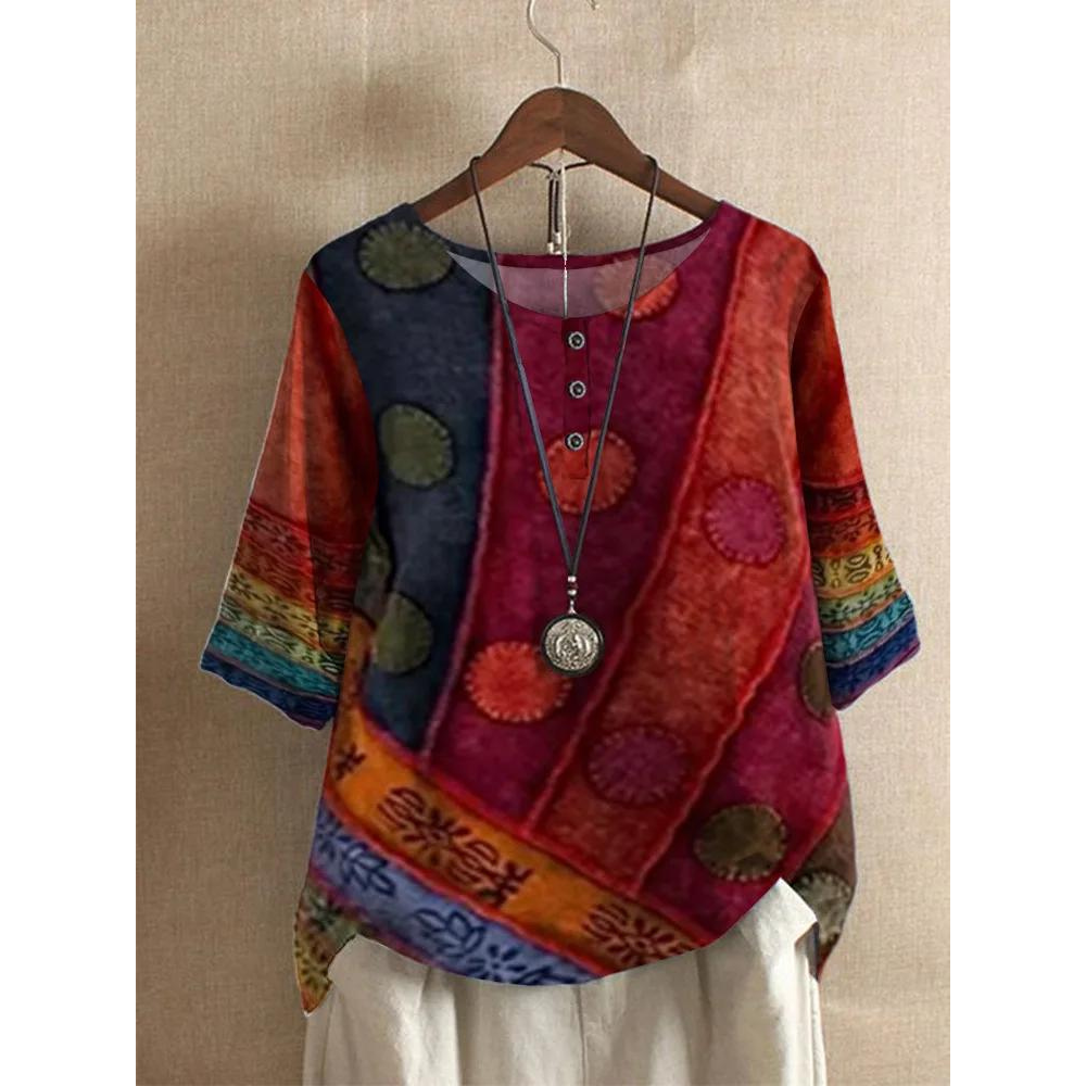 Valarie™ – Farverig boho-top
