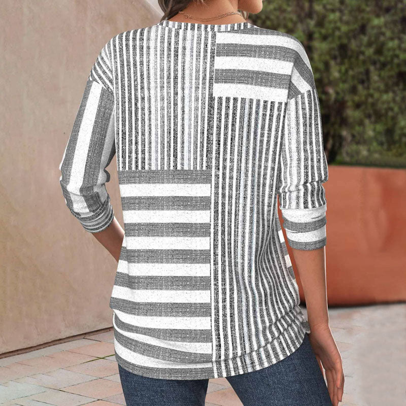 Jacqueline – Stribet, åndbar bluse