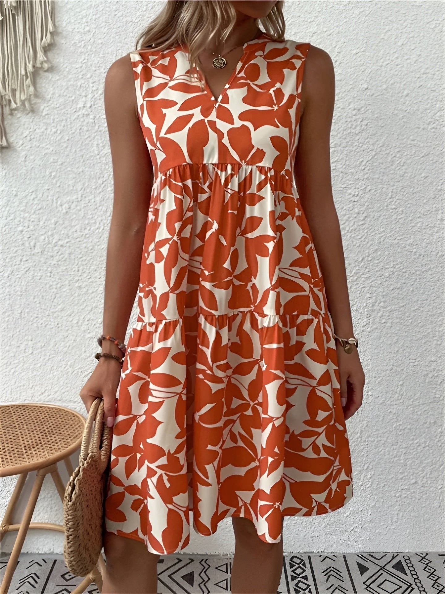 Maria™ – Elegant V-hals sommerkjole