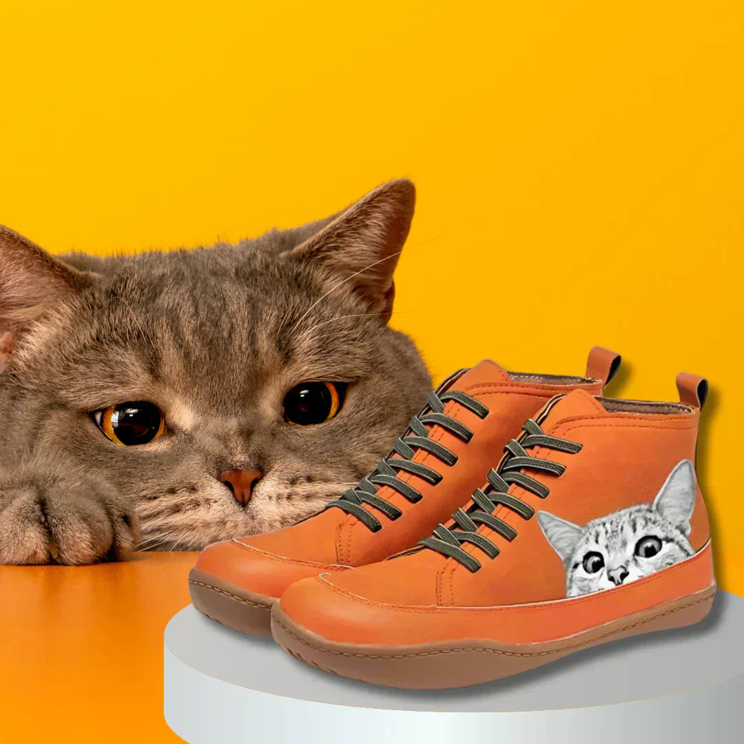 Fenna™ | Legende sneakers med katteprint