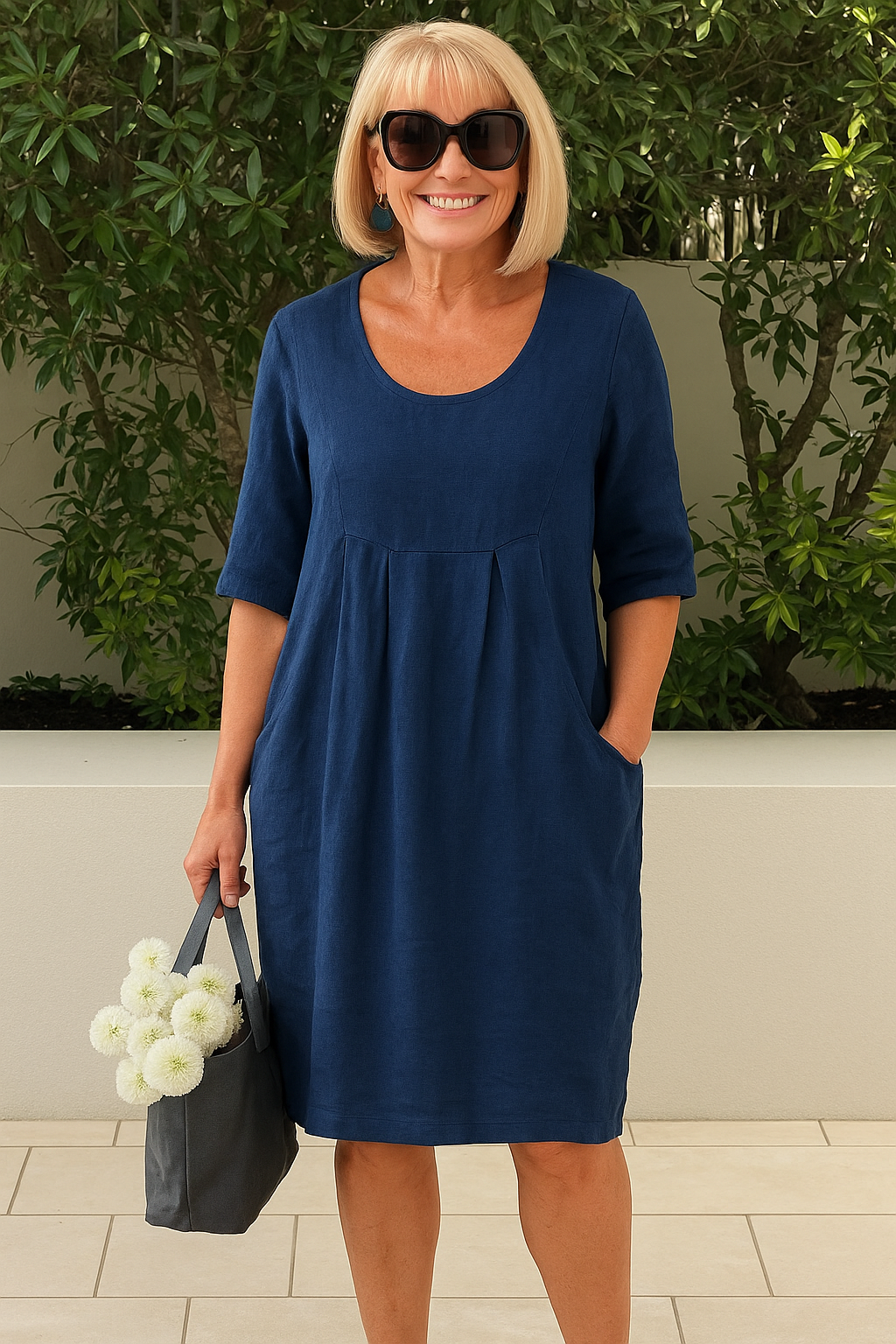 Julia™ – Let linnedkjole med lommer