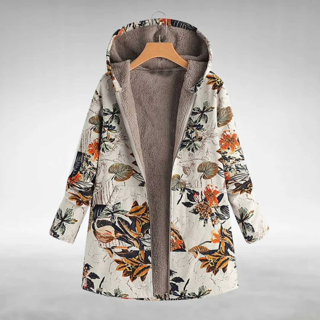 Anna™ | Stilfuld Blomstret Fleecejakke
