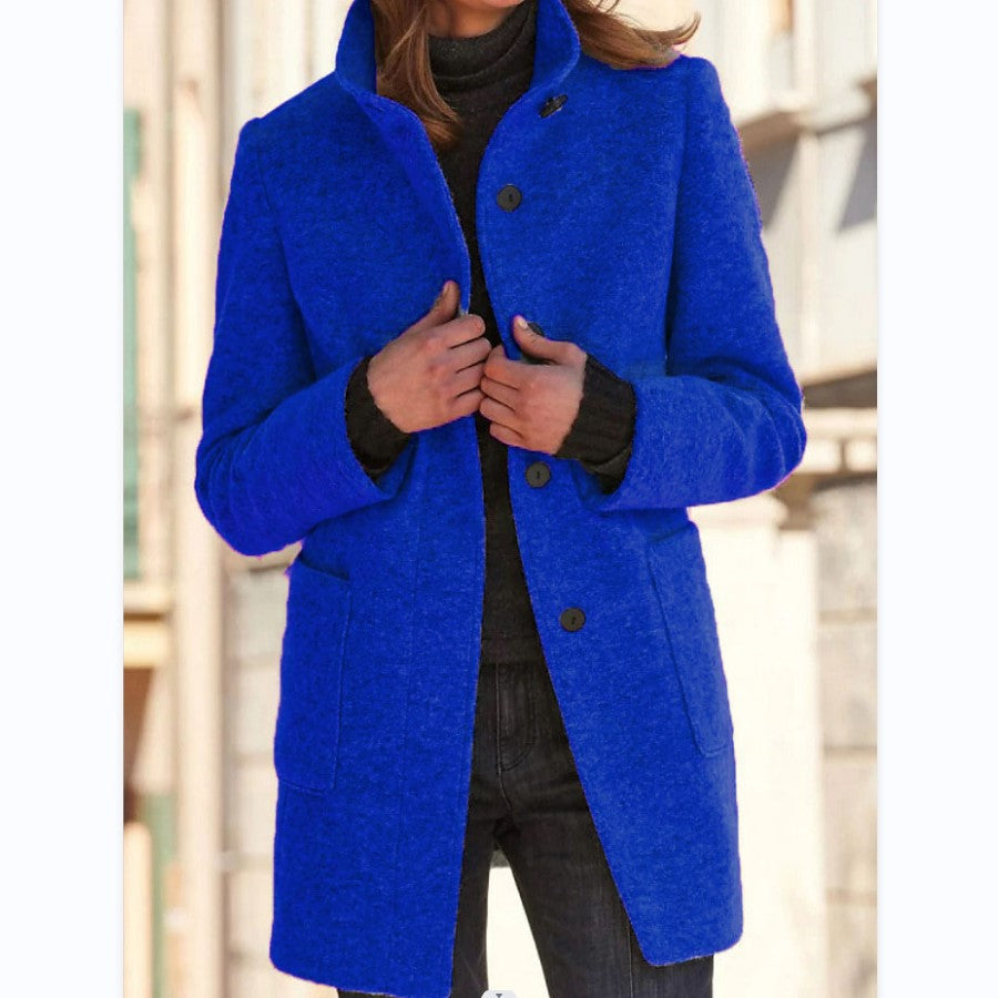 Amalie™ | Elegant lang frakke med knapper