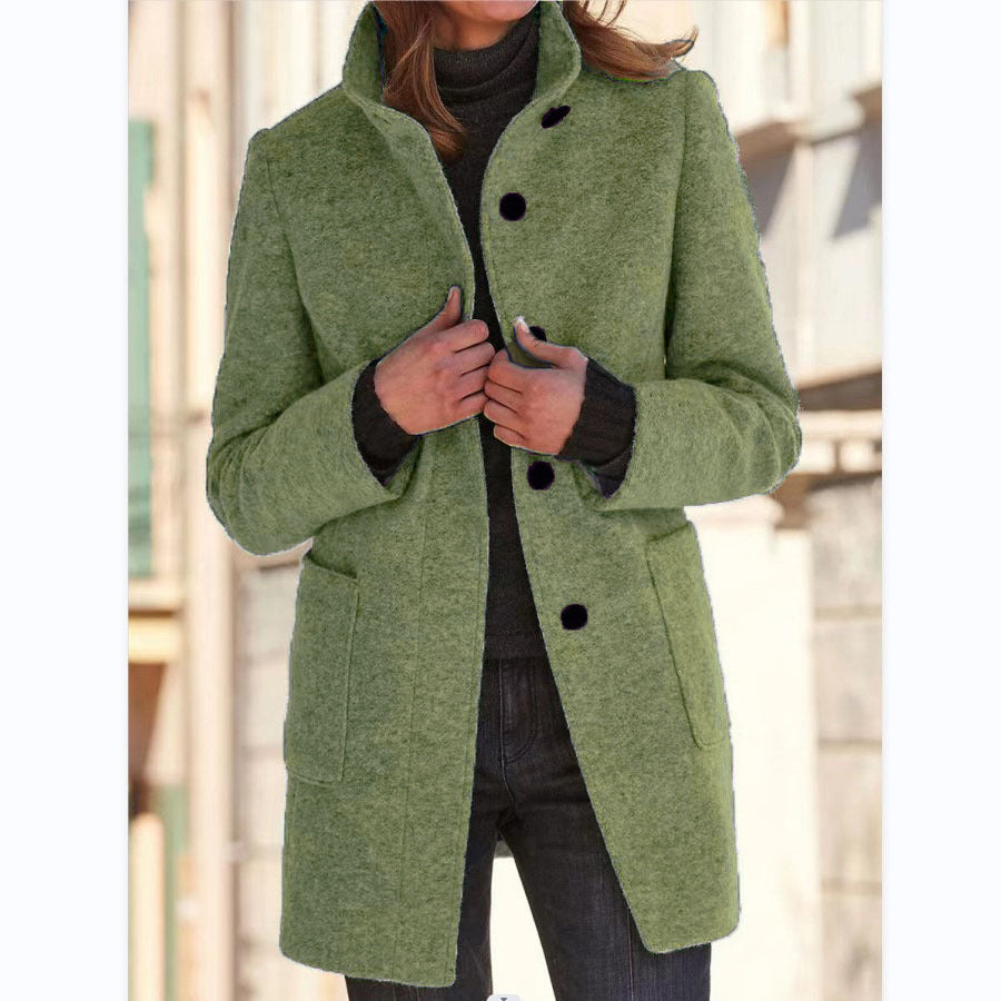 Amalie™ | Elegant lang frakke med knapper