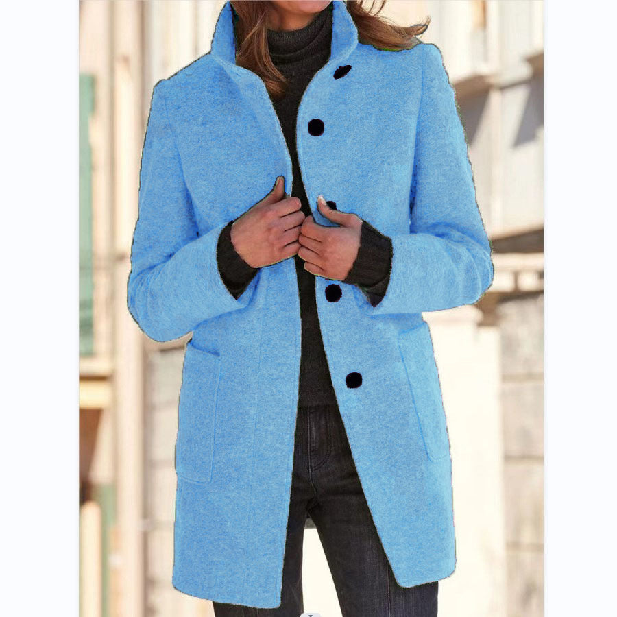 Amalie™ | Elegant lang frakke med knapper