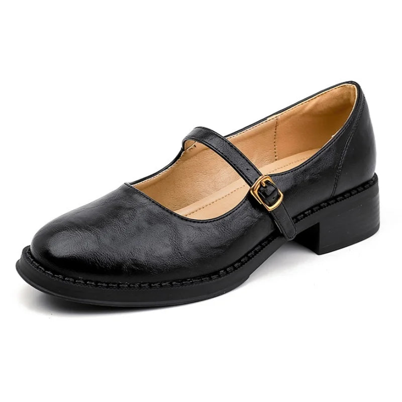Klassiske Comfort Mary Janes Fremstillet Af Læder