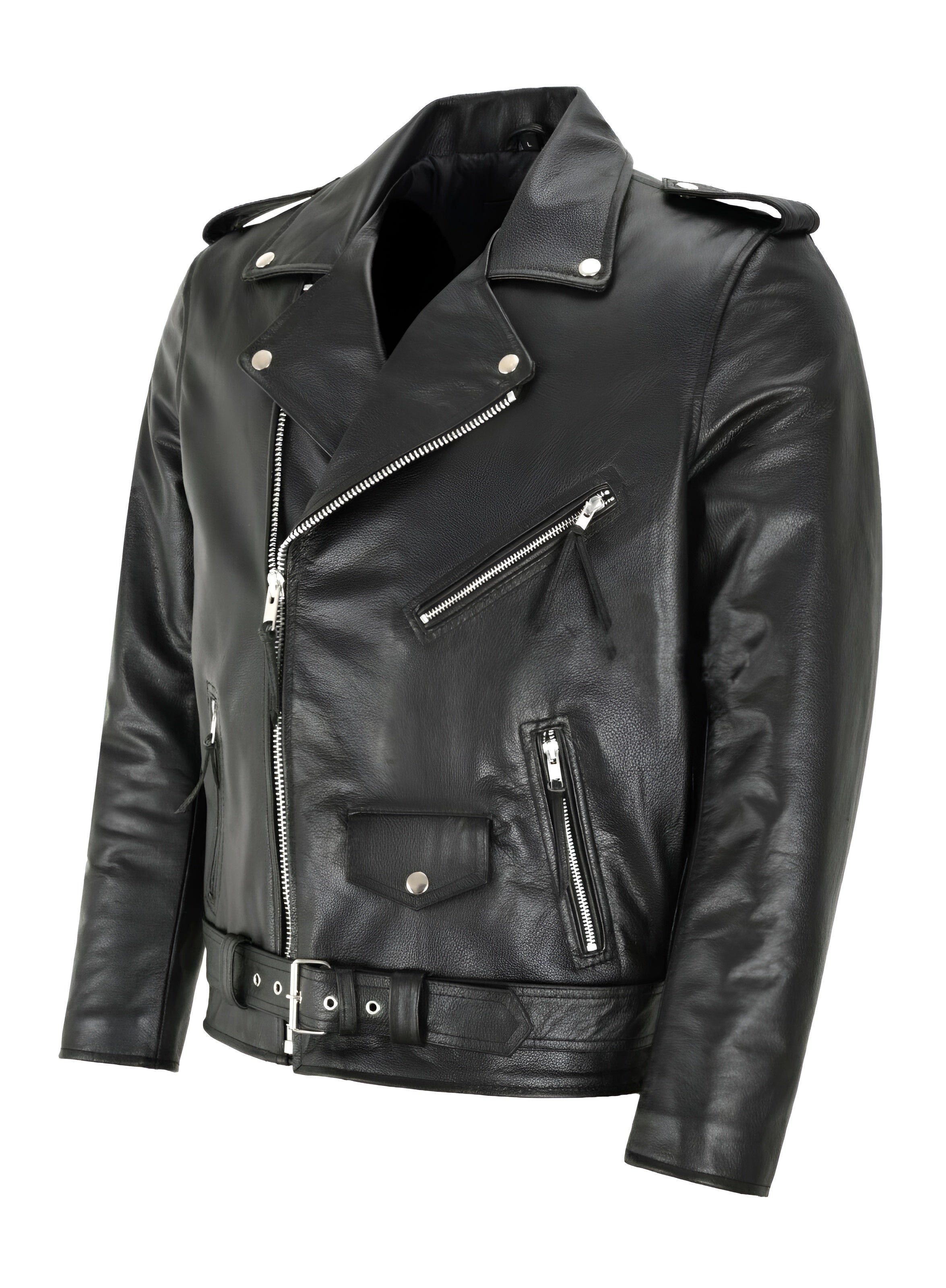 Halvor™ | Klassisk Biker Læderjakke