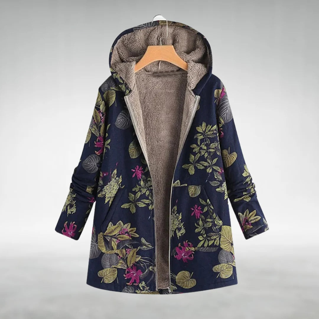 Anna™ | Stilfuld Blomstret Fleecejakke