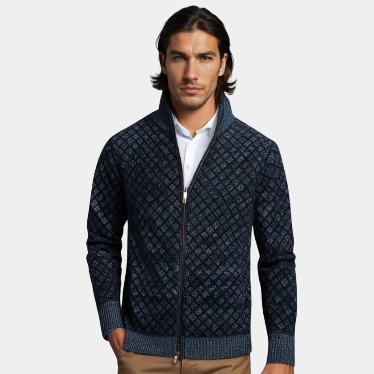 Quinten™ | Elegant cardigan med lynlås