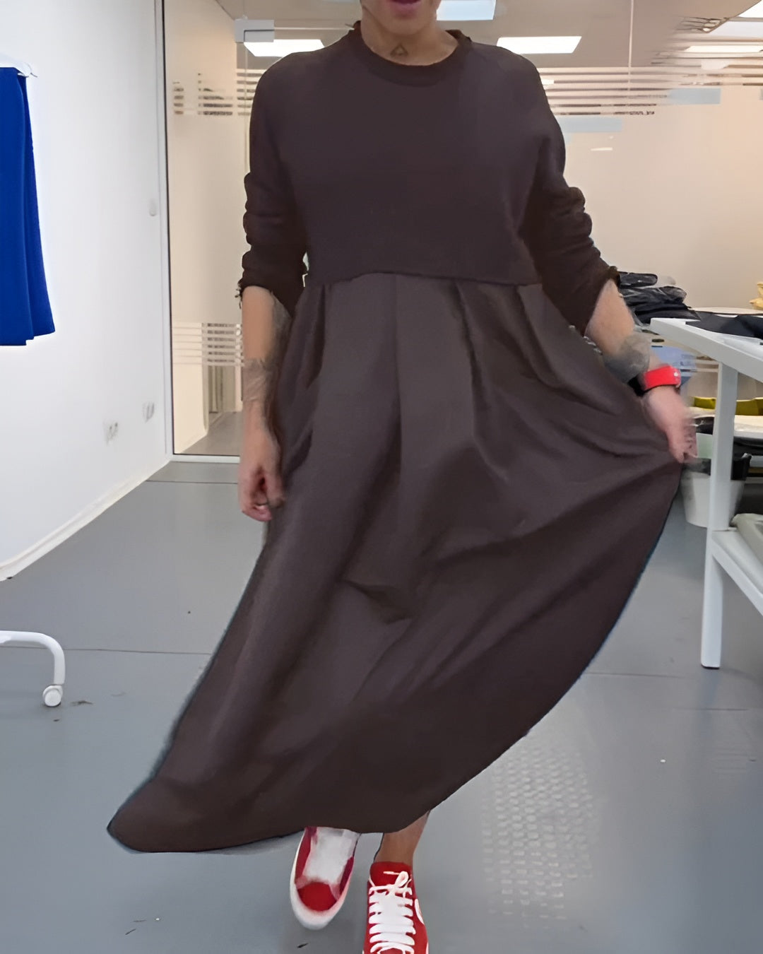 Laluna™ – Casual plisseret maxikjole