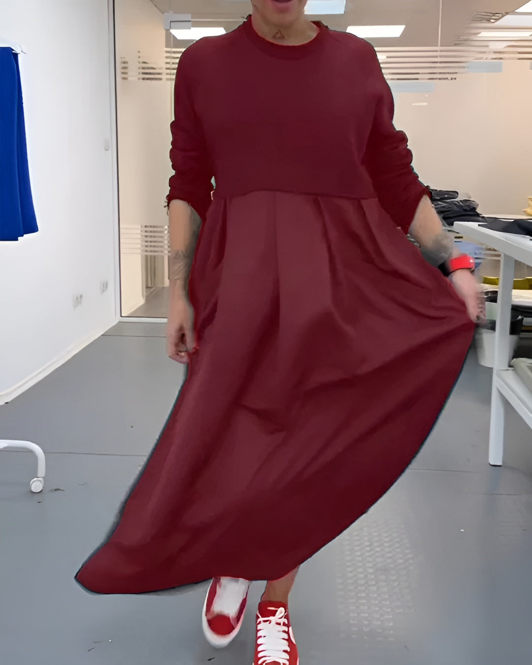 Laluna™ – Casual plisseret maxikjole