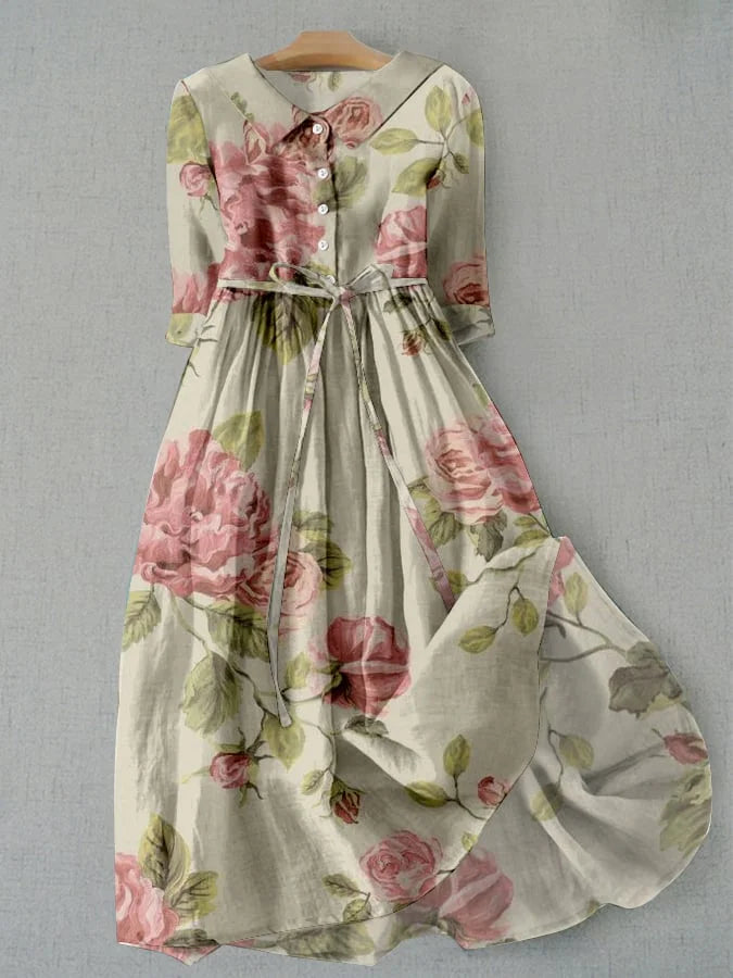 Marley™ | Vintage blomsterkjole med snøre