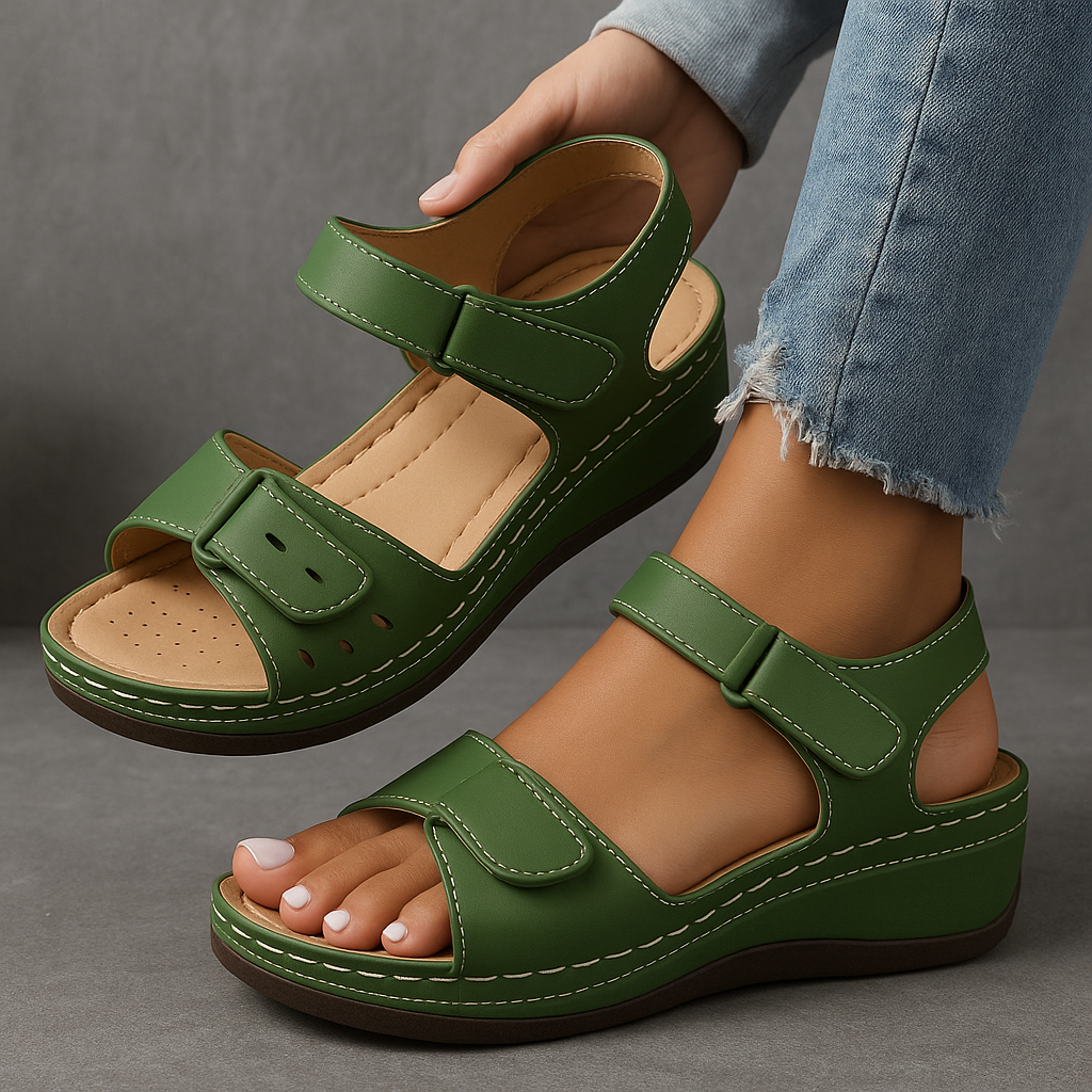 Clara™ ortopædiske sandaler med kilehæl