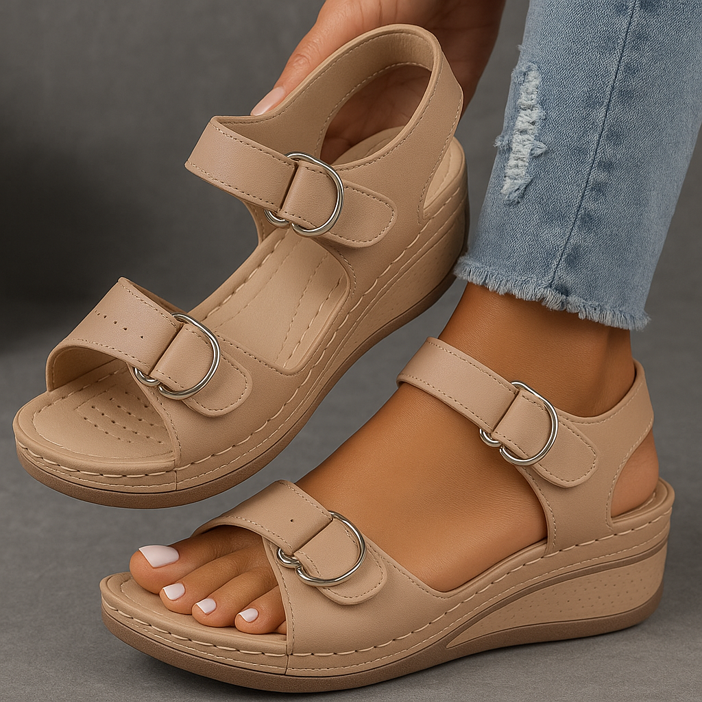 Clara™ ortopædiske sandaler med kilehæl