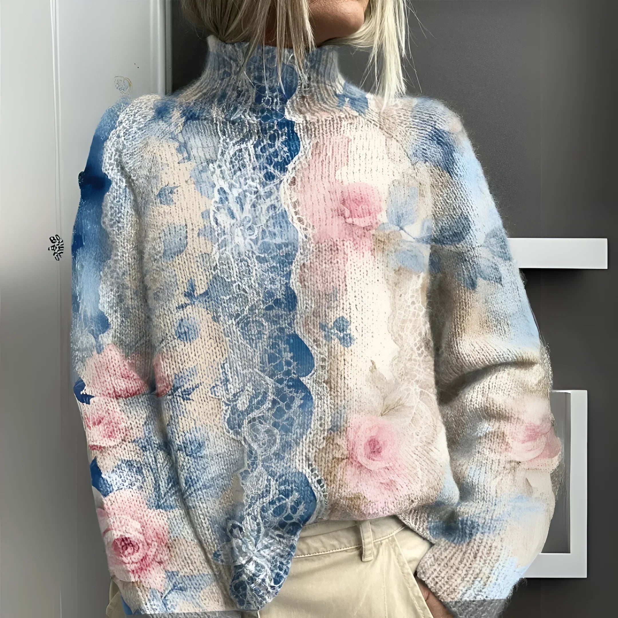 Lara | Sweater med elegant blomsterdesign