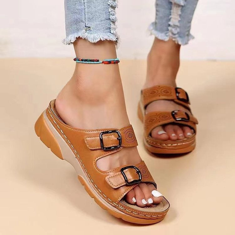 Viola™ ortopædiske sandaler med kilehæl