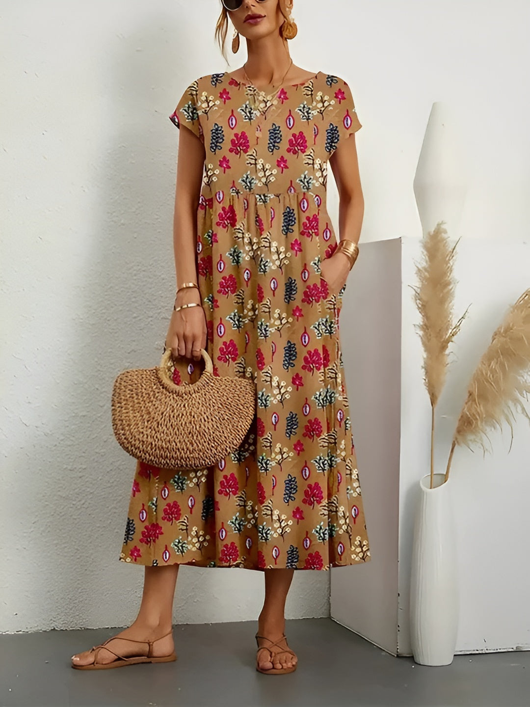 Mirjam™ – Let sommerkjole med blomsterprint