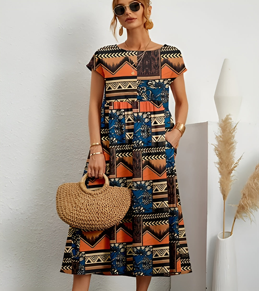 Mirjam™ – Let sommerkjole med blomsterprint