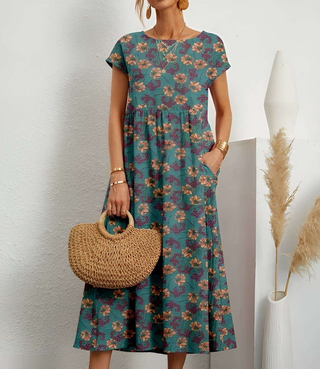 Mirjam™ – Let sommerkjole med blomsterprint